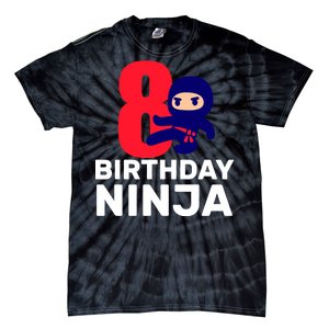 8th Birthday Ninja Tie-Dye T-Shirt