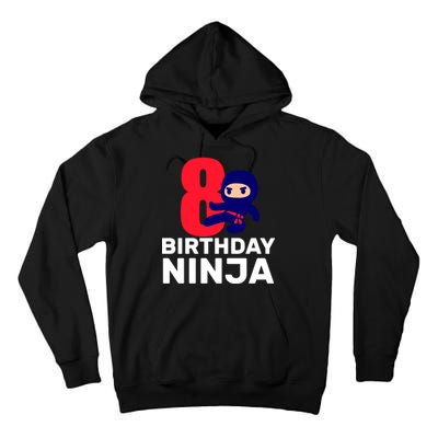 8th Birthday Ninja Tall Hoodie