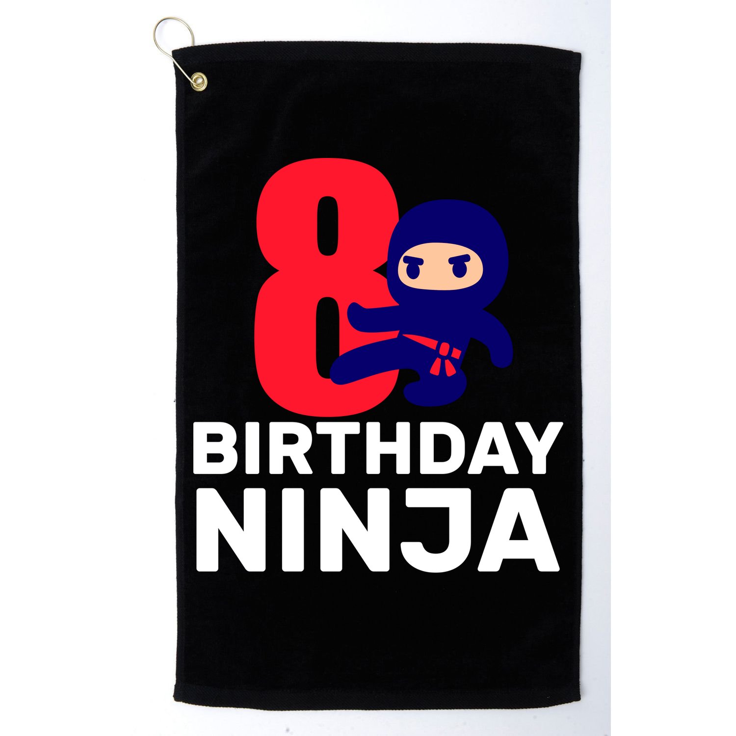 8th Birthday Ninja Golf Towel