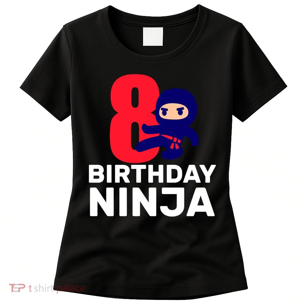 8th Birthday Ninja Womens T-Shirt