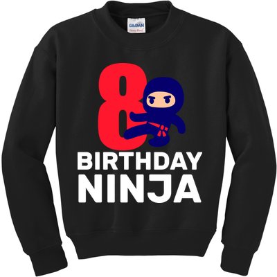 8th Birthday Ninja Kids Sweatshirt