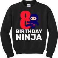 8th Birthday Ninja Kids Sweatshirt