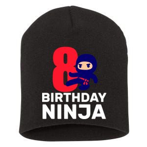 8th Birthday Ninja Short Acrylic Beanie