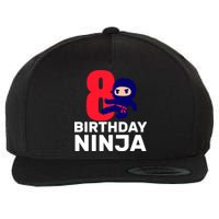 8th Birthday Ninja Wool Snapback Cap