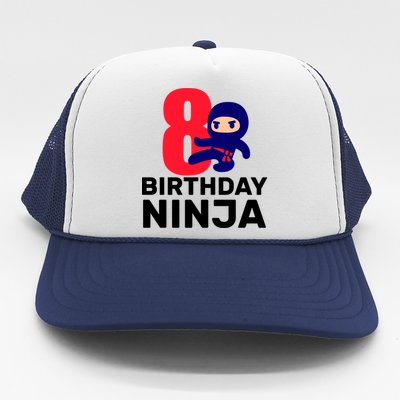 8th Birthday Ninja Trucker Hat