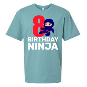 8th Birthday Ninja Sueded Cloud Jersey T-Shirt