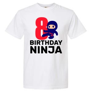 8th Birthday Ninja Garment-Dyed Heavyweight T-Shirt