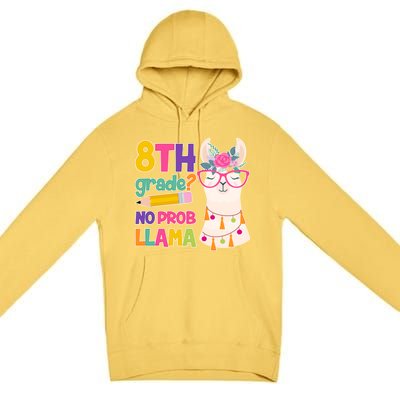 8th Grade? No Prob Llama Premium Pullover Hoodie