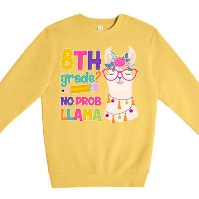 8th Grade? No Prob Llama Premium Crewneck Sweatshirt