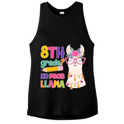 8th Grade? No Prob Llama Ladies PosiCharge Tri-Blend Wicking Tank