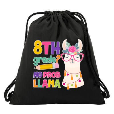 8th Grade? No Prob Llama Drawstring Bag