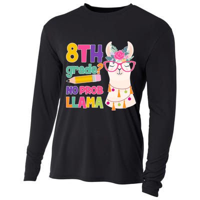 8th Grade? No Prob Llama Cooling Performance Long Sleeve Crew