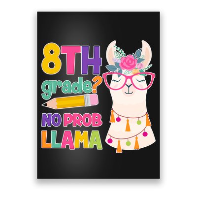 8th Grade? No Prob Llama Poster