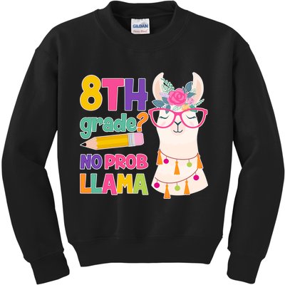 8th Grade? No Prob Llama Kids Sweatshirt