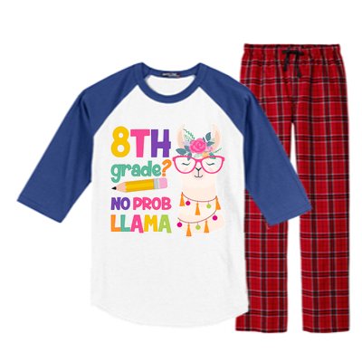 8th Grade? No Prob Llama Raglan Sleeve Pajama Set