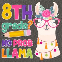 8th Grade? No Prob Llama Cotton Canvas Backpack