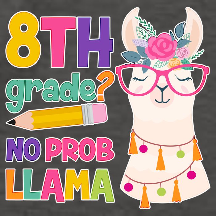 8th Grade? No Prob Llama Vector Backpack