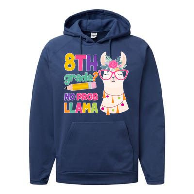 8th Grade? No Prob Llama Performance Fleece Hoodie