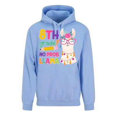 8th Grade? No Prob Llama Unisex Surf Hoodie