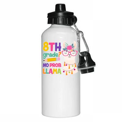 8th Grade? No Prob Llama Aluminum Water Bottle 