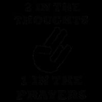 2 In The Thoughts 1 In The Prayers Funny Shocker Meme 16oz Travel Tumbler