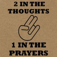 2 In The Thoughts 1 In The Prayers Funny Shocker Meme Cotton Canvas Backpack