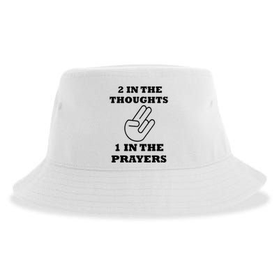 2 In The Thoughts 1 In The Prayers Funny Shocker Meme Sustainable Bucket Hat