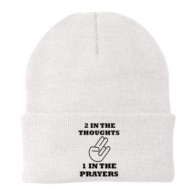 2 In The Thoughts 1 In The Prayers Funny Shocker Meme Beanie