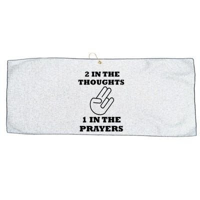 2 In The Thoughts 1 In The Prayers Funny Shocker Meme Large Microfiber Waffle Golf Towel