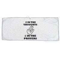 2 In The Thoughts 1 In The Prayers Funny Shocker Meme Large Microfiber Waffle Golf Towel