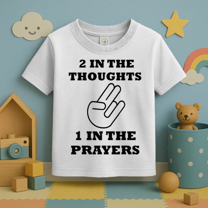 2 In The Thoughts 1 In The Prayers Funny Shocker Meme Toddler T-Shirt