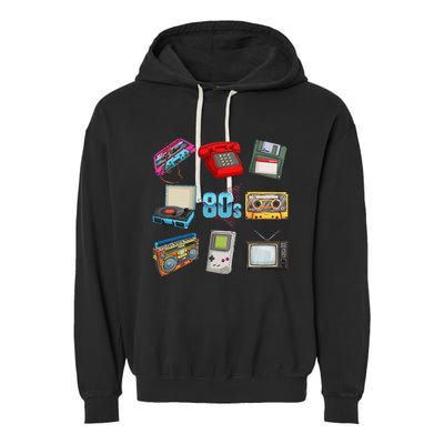 80s Throwback Retro Vintage Funny Party Cassette Tapes Garment-Dyed Fleece Hoodie