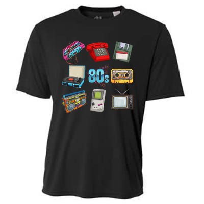 80s Throwback Retro Vintage Funny Party Cassette Tapes Cooling Performance Crew T-Shirt