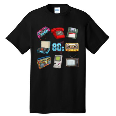 80s Throwback Retro Vintage Funny Party Cassette Tapes Tall T-Shirt