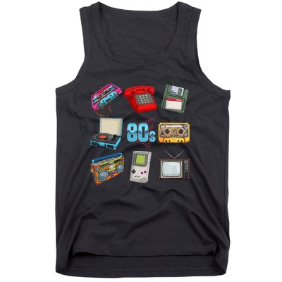 80s Throwback Retro Vintage Funny Party Cassette Tapes Tank Top