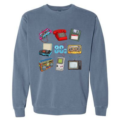 80s Throwback Retro Vintage Funny Party Cassette Tapes Garment-Dyed Sweatshirt