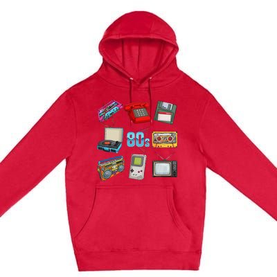 80s Throwback Retro Vintage Funny Party Cassette Tapes Premium Pullover Hoodie