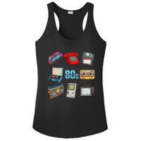 80S Throwback Retro Vintage Party Cassette Tapes Ladies PosiCharge Competitor Racerback Tank