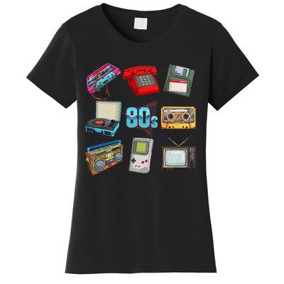 80S Throwback Retro Vintage Party Cassette Tapes Women's T-Shirt