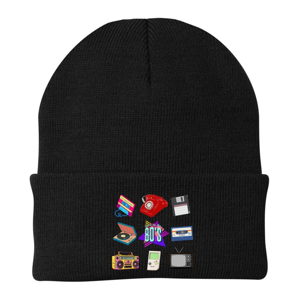 80s Throwback Retro Vintage Funny Party Cassette Tapes Beanie