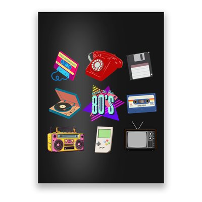 80s Throwback Retro Vintage Funny Party Cassette Tapes Poster