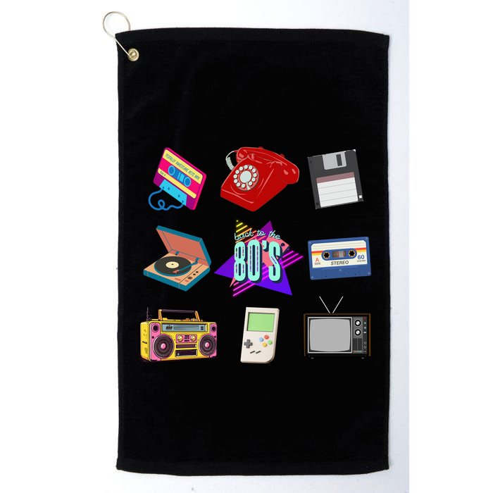 80s Throwback Retro Vintage Funny Party Cassette Tapes Golf Towel