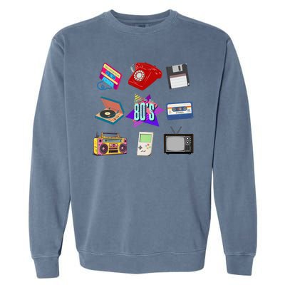 80s Throwback Retro Vintage Funny Party Cassette Tapes Garment-Dyed Sweatshirt