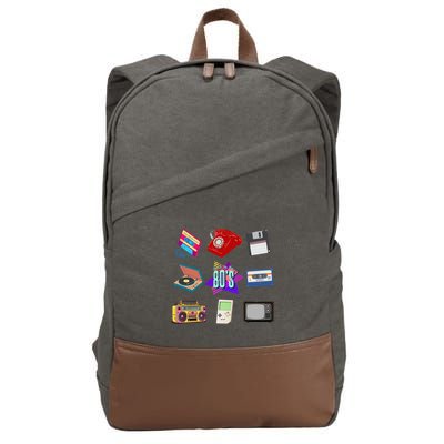 80s Throwback Retro Vintage Funny Party Cassette Tapes Cotton Canvas Backpack