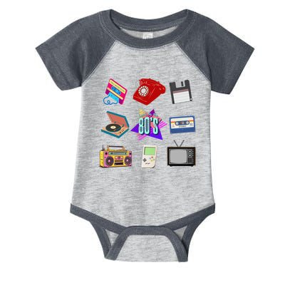 80s Throwback Retro Vintage Funny Party Cassette Tapes Infant Baby Jersey Bodysuit