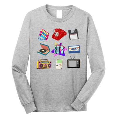 80s Throwback Retro Vintage Funny Party Cassette Tapes Long Sleeve Shirt