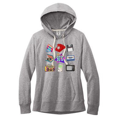 80s Throwback Retro Vintage Funny Party Cassette Tapes Women's Fleece Hoodie