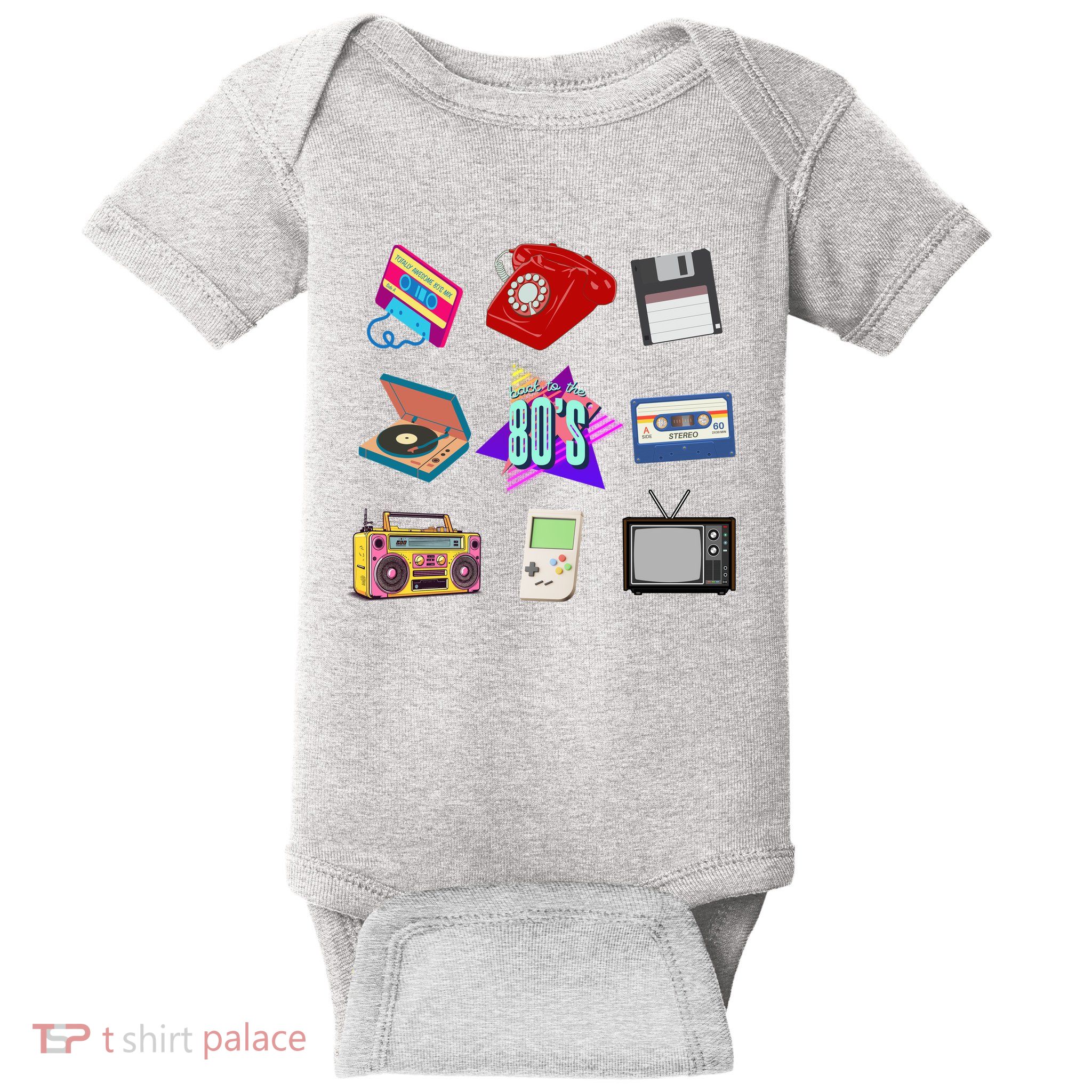 80s Throwback Retro Vintage Funny Party Cassette Tapes Baby Bodysuit