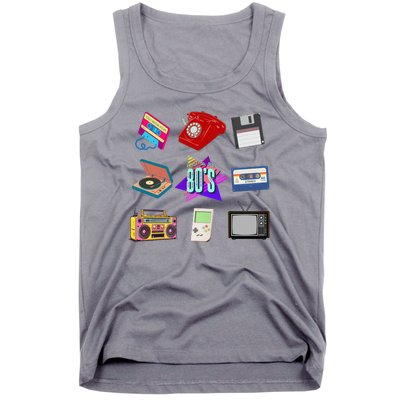 80s Throwback Retro Vintage Funny Party Cassette Tapes Tank Top