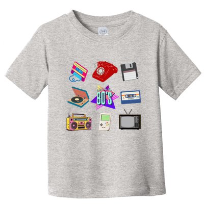 80s Throwback Retro Vintage Funny Party Cassette Tapes Toddler T-Shirt